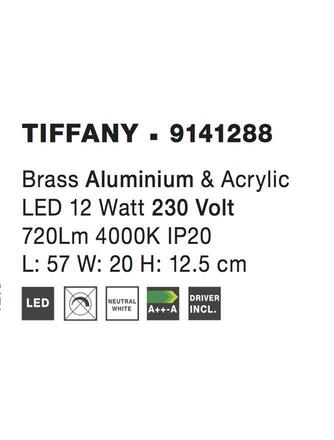 Nova Luce Mosazné nástěnné LED světlo Tiffany pro dokonalé nasvícení obrazů a zrcadel NV 9141288