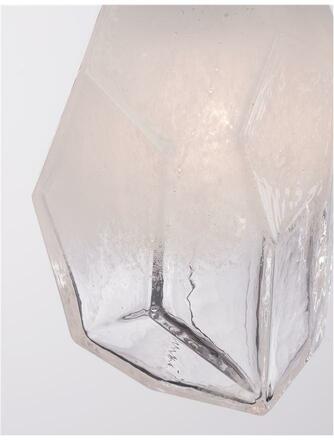 NOVA LUCE závěsné svítidlo ICE bílé sklo s přechody a bílý kov G9 1x5W 230V IP20 bez žárovky 9160231