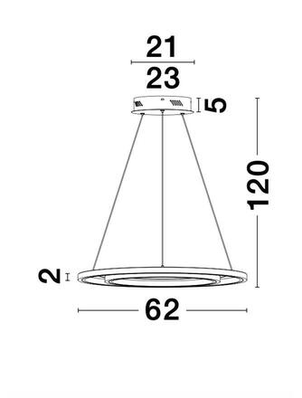 NOVA LUCE závěsné svítidlo GALAXY chromovaný hliník bílý akryl LED 47.5W 230V 3000K IP20 stmívatelné 9180302