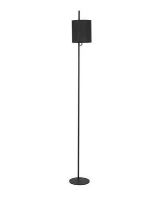 NOVA LUCE stojací lampa YAMA černé stínidlo a černý hliník vypínač na těle E27 1x12W 230V IP20 bez žárovky 9180522