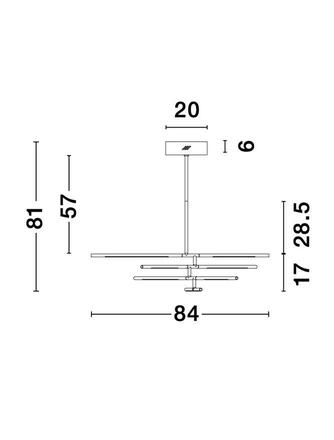 NOVA LUCE závěsné svítidlo RACCIO černý kov a akryl LED 40W 230V 3000K IP20 stmívatelné 9180780