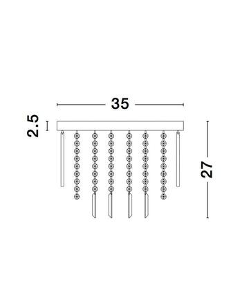 NOVA LUCE stropní svítidlo NUNZIA chromovaný kov sklo a K9 křišťál G9 6x5W 230V IP20 bez žárovky 9180892