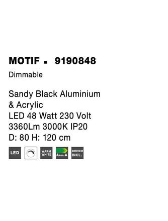 NOVA LUCE závěsné svítidlo MOTIF černý hliník a akryl LED 48W 230V 3000K IP20 stmívatelné 9190848