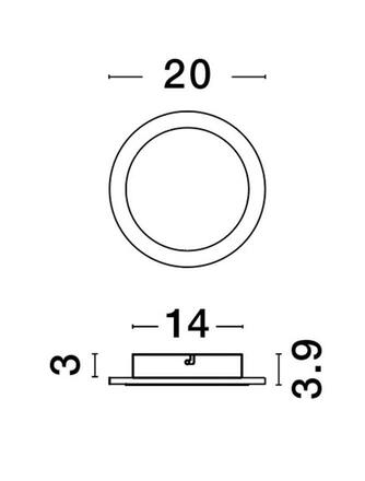 NOVA LUCE nástěnné svítidlo CYRCLE matný zlatý hliník a akryl LED 20.5W 230V 3000K IP20 9248161