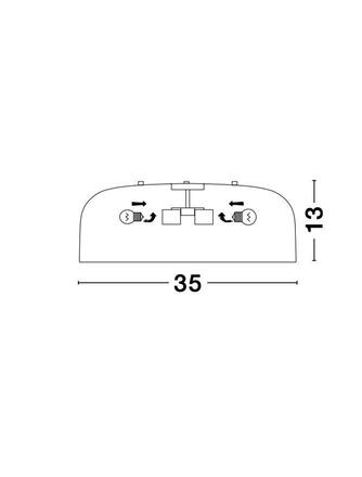 NOVA LUCE stropní svítidlo PERLETO kov a akrylový difuzor zlatá plátkovaná zvenku matná bílá uvnitř E27 2x12W 230V IP20 bez žárovky 926811