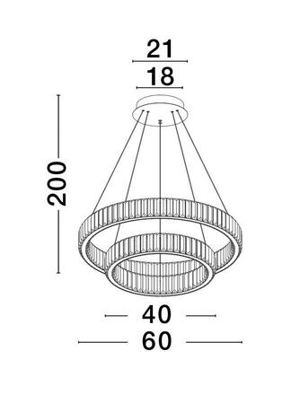 NOVA LUCE závěsné svítidlo AURELIA zlatý kov a křišťál LED 46W 230V 3500K IP20 stmívatelné 9333077