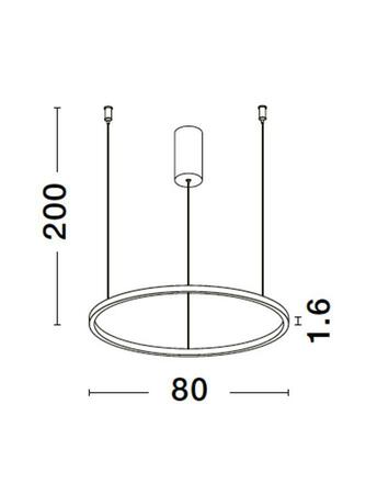 NOVA LUCE závěsné svítidlo TARQUIN černý hliník a akryl LED 48W 230V 3000K IP20 stmívatelné 9345605