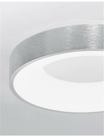 NOVA LUCE stropní svítidlo RANDO THIN broušený stříbrný hliník a akryl LED 30W 230V 3000K IP20 stmívatelné 9353834