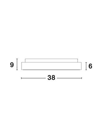 NOVA LUCE stropní svítidlo RANDO THIN broušený stříbrný hliník a akryl LED 30W 230V 3000K IP20 stmívatelné 9353834