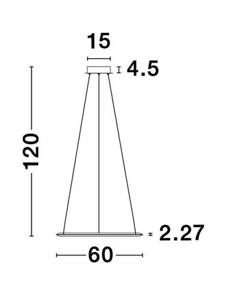 NOVA LUCE závěsné svítidlo NETUNO chromovaný hliník křišťál LED 32W 230V 3000K IP20 stmívatelné 9364039