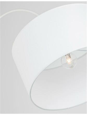 NOVA LUCE stojací lampa SAMA bílé stínidlo bílá hliníková základna E27 1x12W 230V IP20 bez žárovky 9401653