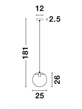 NOVA LUCE závěsné svítidlo MIRALE zlatý kov čiré sklo a černý PVC kabel E27 1x12W 230V IP20 bez žárovky 9416925