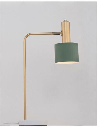 NOVA LUCE stolní lampa PAZ zlatý kov mentolové kovové stínidlo bílá základna E27 1x12W 230V IP20 bez žárovky 9426652