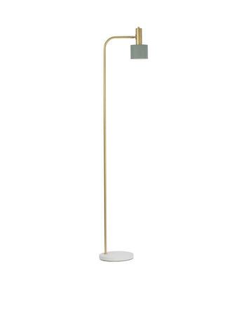 NOVA LUCE stojací lampa PAZ zlatý kov mentolové kovové stínidlo bílá základna E27 1x12W 230V IP20 bez žárovky 9426654