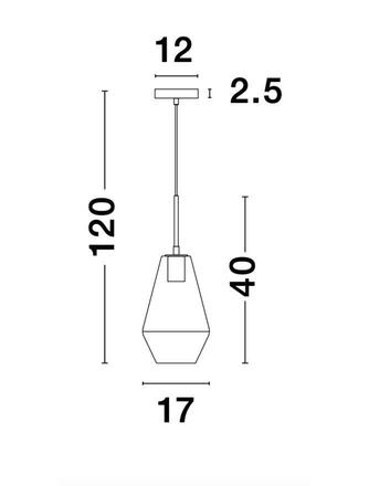 NOVA LUCE závěsné svítidlo PRISMA zlatý kov čiré sklo E27 1x12W 230V IP20 bez žárovky 9426732