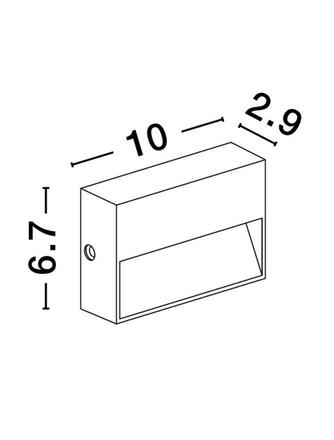 NOVA LUCE venkovní nástěnné svítidlo VISION antracitový hliník a čirý akryl LED 1.5W 3000K 220-240V 50st. IP54 9492690