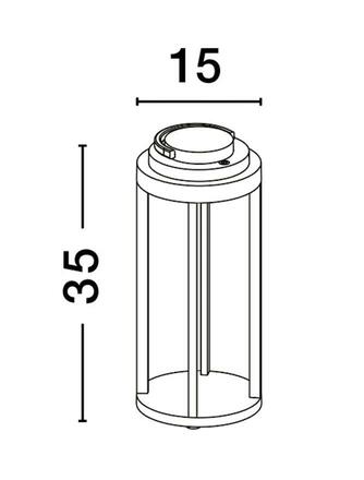 NOVA LUCE venkovní stolní lampa MOCHA antracitový hliník a čiré sklo LED 2W 3000K 5V DC 96st. IP54 9492700