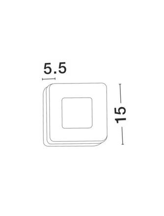 Nova Luce Venkovní hranaté nástěnné svítidlo TUNE - 9 W, 620 lm, 3000 K, bílo-černé NV 9529721