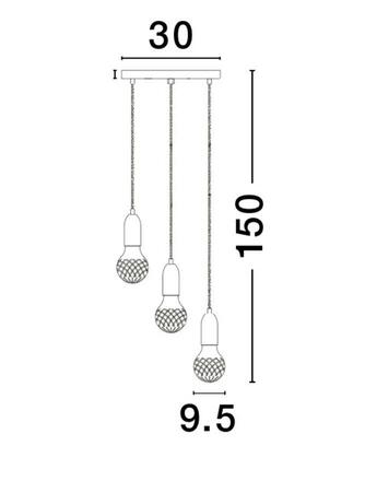 NOVA LUCE závěsné svítidlo VEDA mosazný kov a čiré sklo G9 3x6W 230V IP20 bez žárovky 9536413