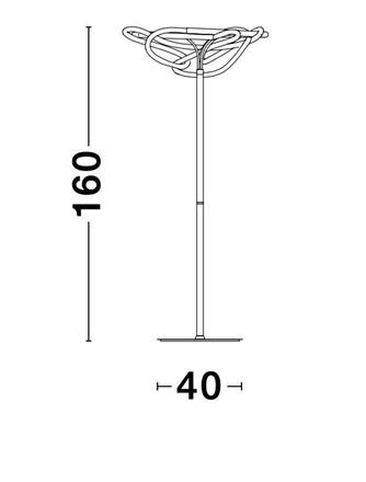 NOVA LUCE stojací lampa TIRIAC zlatý hliník a akryl LED 28W 230V 3000K IP20 9548106