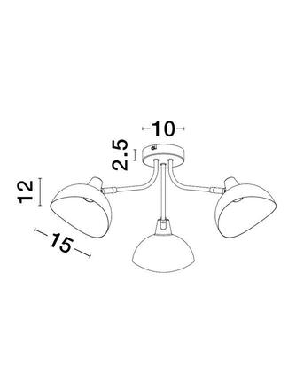 NOVA LUCE stropní svítidlo GEETI matná černá a zlatý kov E14 3x5W 230V IP20 bez žárovky 9555807