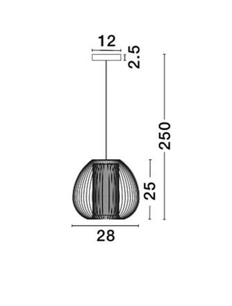 NOVA LUCE závěsné svítidlo DESIRE černý hliník E27 1x12W 230V IP20 bez žárovky 9586151