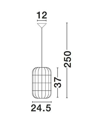 NOVA LUCE závěsné svítidlo AURORA bílý ratan bílý kabel E27 1x12W IP20 bez žárovky 9587162