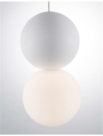 NOVA LUCE závěsné svítidlo ZERO bílá sádra opálové sklo a bílý hliník G9 1x5W IP20 220-240V bez žárovky 9704192