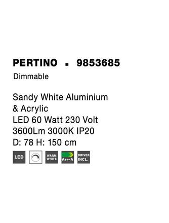 NOVA LUCE závěsné svítidlo PERTINO bílý hliník a akryl LED 60W 230V 3000K IP20 stmívatelné 9853685