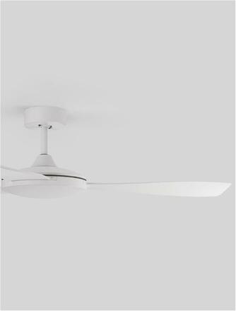 NOVA LUCE stropní ventilátor BLAIRE tělo z hliníku matná bílá a sklo 3ABS bílé listy 9952360