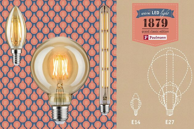 Paulmann LED Vintage-AGL 6W E27 zlatá zlaté světlo stmívatelné 285.22 P 28522