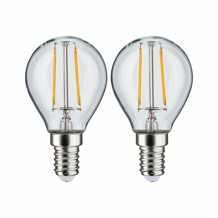 PAULMANN LED kapka Filament E14 230V 2x250lm 2x2,7W 2700K čirá