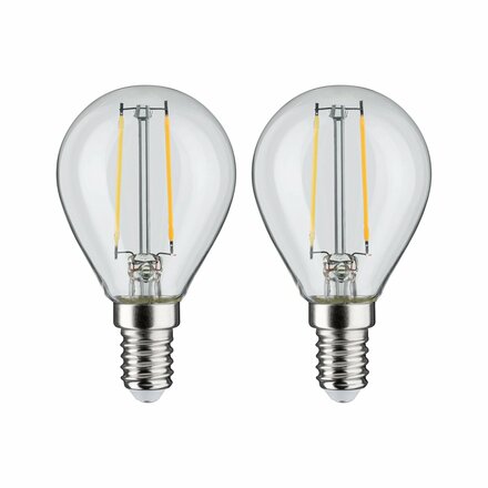 PAULMANN LED kapka Filament E14 230V 2x250lm 2x2,7W 2700K čirá