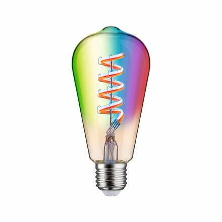 PAULMANN Filament 230V Smart Home Zigbee 3.0 LED žárovka ST64 E27 6,3W RGBW+ stmívatelné zlatá