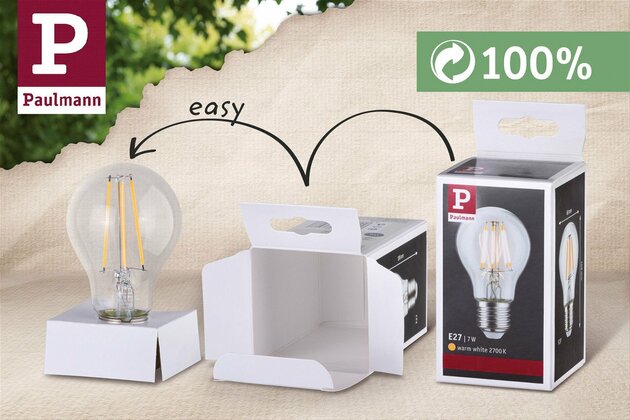 PAULMANN 1879 Filament 230V 3-krokové-stmívatelné LED žárovka E27 6W 1800K stmívatelné zlatá