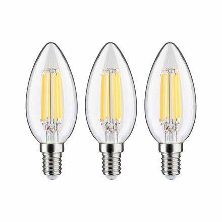 PAULMANN Eco-Line Filament 230V LED svíčka E14 3ks-sada 98mm 2,5W 3000K čirá