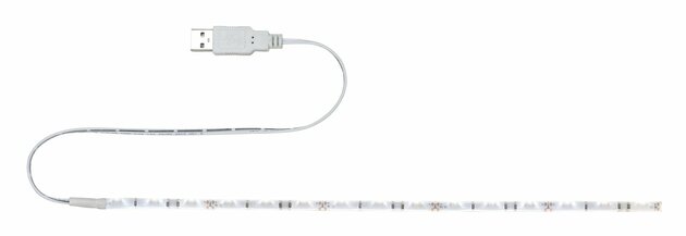 Paulmann USB LED-pásek denní bílá 30cm bílá kov plast P 70455