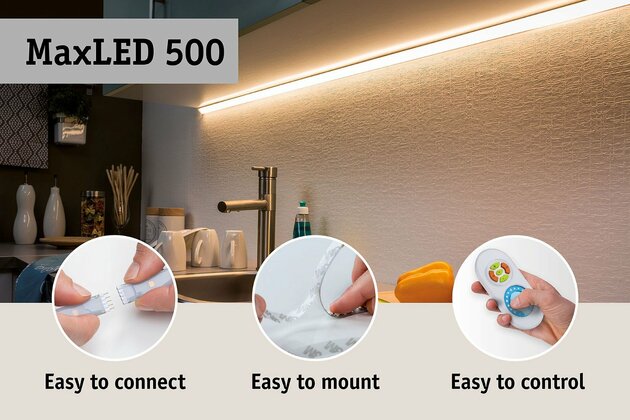 PAULMANN MaxLED 500 LED Strip denní bílá 2,5m 15W 1375lm 6500K