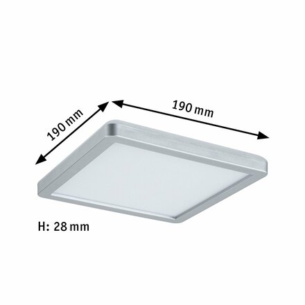 PAULMANN LED Panel Atria Shine hranaté 190x190mm 1360lm 3000K matný chrom