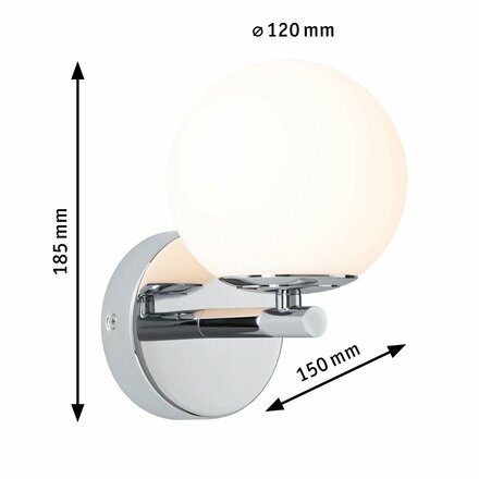 PAULMANN Selection Bathroom LED nástěnné svítidlo Gove IP44 3000K 230V 5W černá mat/satén