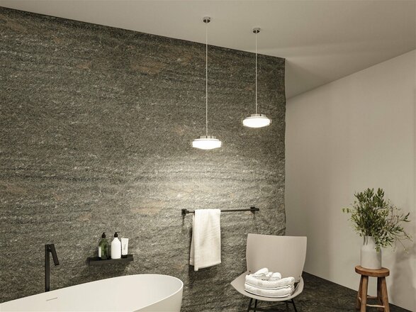 PAULMANN Selection Bathroom LED závěsné svítidlo Luena IP44 11,5W sklo/chrom