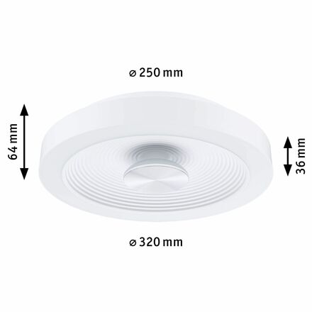 PAULMANN LED stropní svítidlo Volea IP44 3000K / 230V 3,5 / 13W stmívatelné bílá/stříbrná