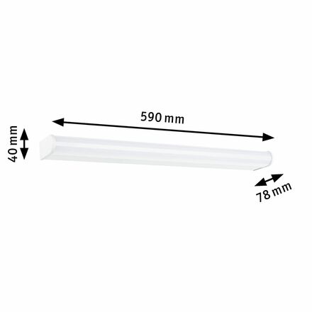 PAULMANN Selection Bathroom LED nástěnné svítidlo Arneb IP44 3000K 230V 12,5W bílá