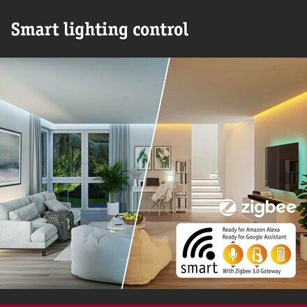 PAULMANN LED závěsné svítidlo Smart Home Zigbee Aptare 2700K 2x18 / 1x18W černá stmívatelné