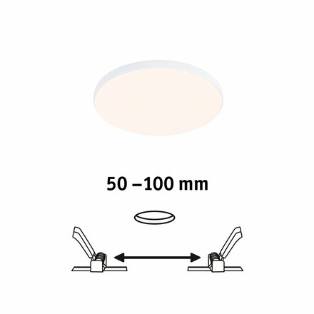 PAULMANN VariFit LED vestavné svítidlo Veluna Edge IP44 kruhové 120mm 3000K bílá