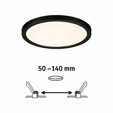 PAULMANN VariFit LED vestavné svítidlo Areo IP44 kruhové 175mm 3000K černá