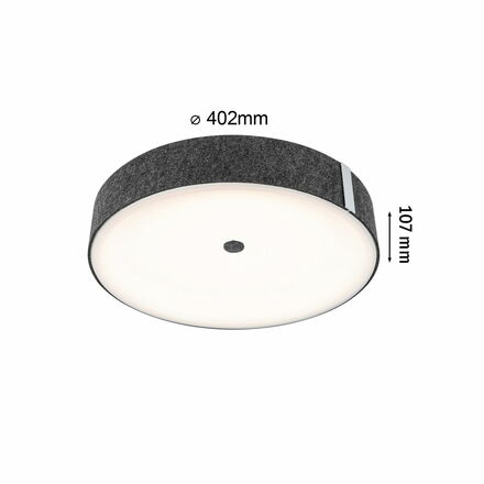 PAULMANN LED stropní svítidlo Smart Home Zigbee 3.0 Malika měnitelná bílá 230V 26W stmívatelné antracit