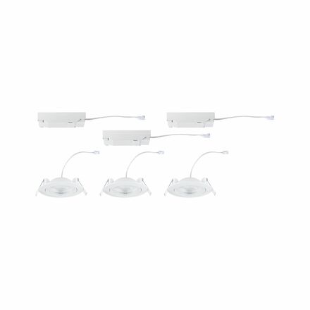 PAULMANN LED vestavné svítidlo White Select Aumus 3ks sada kruhové 105mm 90° 3x5W 230V stmívatelné 2700 - 6500K bílá