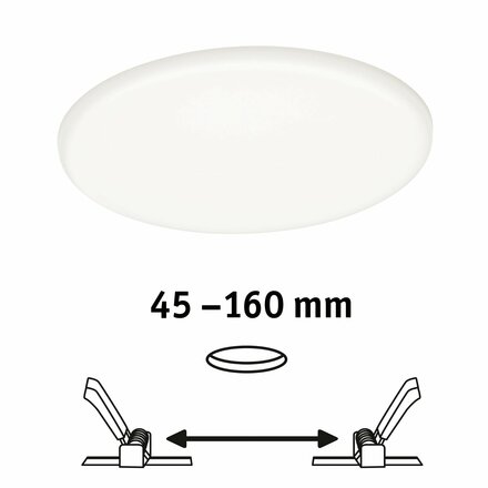 PAULMANN LED vestavné svítidlo Veluna VariFit IP44 kruhové 185 17,5W 4.000K satén 923.92