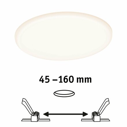 PAULMANN LED vestavné svítidlo Veluna VariFit IP44 3-krokové-stmívatelné kruhové 185 17W 3.000K satén 930.63